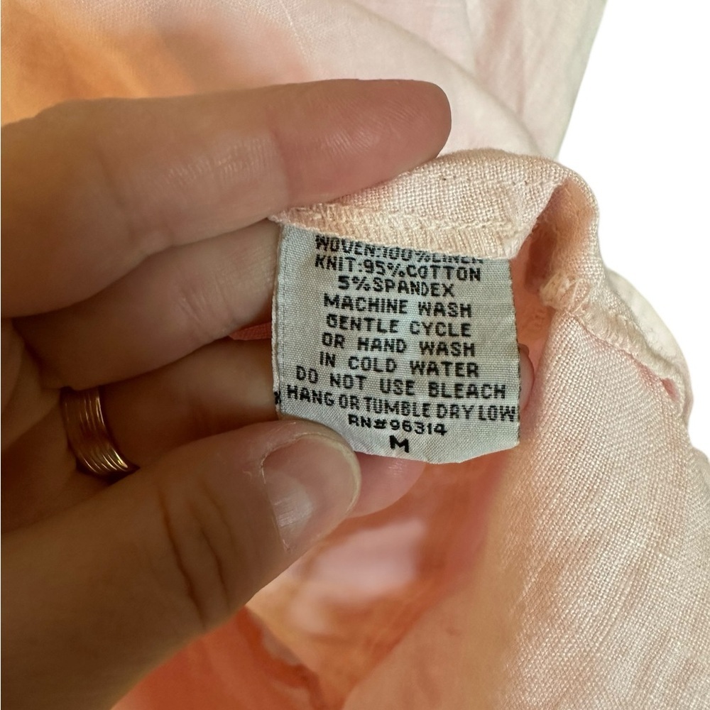 Luna Luz Blush Pink Francesca Linen Midi Skirt Lagenlook Boho - Picture 5 of 8